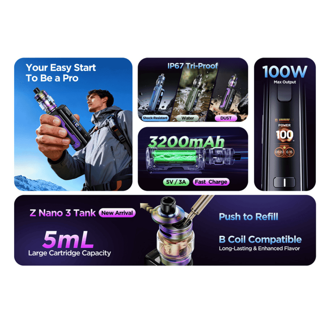 Caractéristiques box Aegis Mini 5 GeekVape