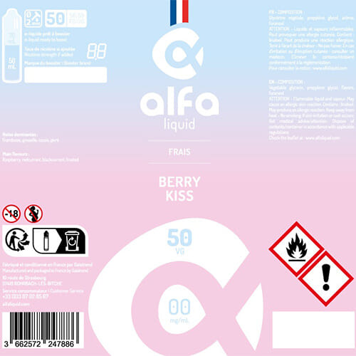Alfaliquid Berry Kiss 50 ml Fruits Rouges
