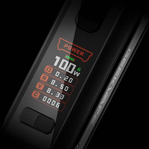 Écran intégré de la box M100 de GeekVape