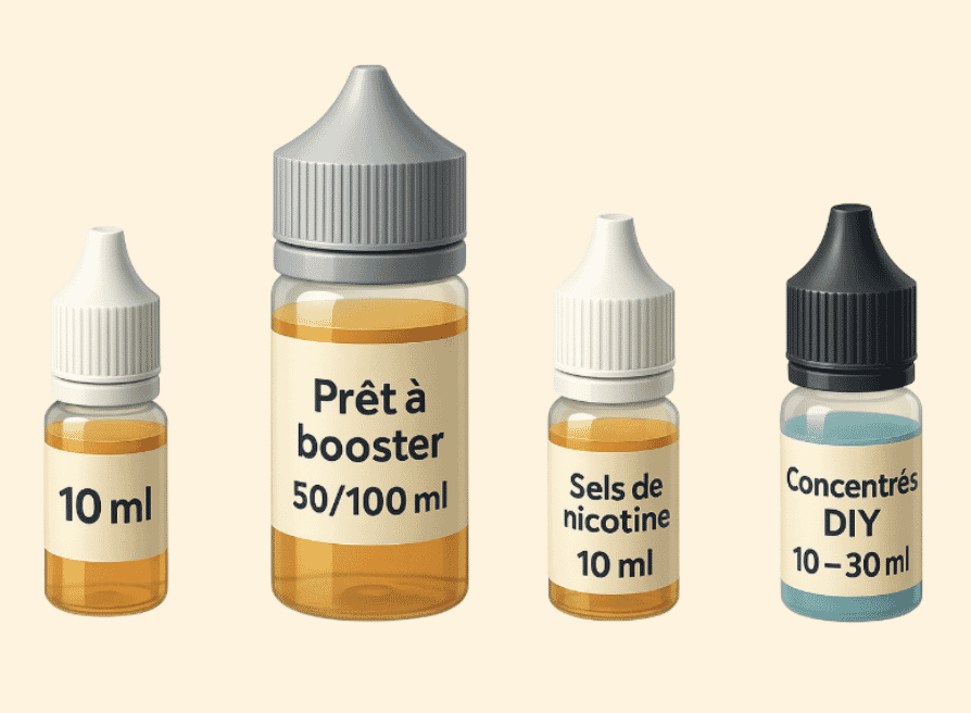 Types et formats d’e-liquides