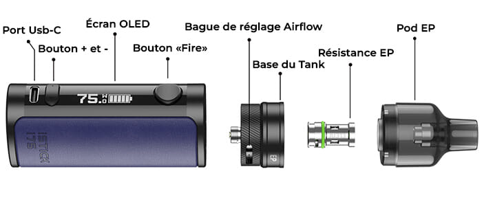 elfbar nachfüll pod läuft aus Eleaf iStick i75 Vape Kit main image 1