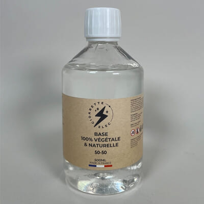 Base 500ml (PG/VG 100% d'origine naturelle) - Cigaretteelec