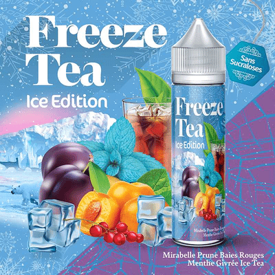 E-Liquide Mirabelle Prune Baies Rouges Ice Tea 50 ml - Freeze Tea