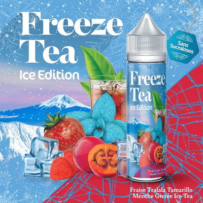 E-Liquide Fraise Tagada Tamarillo Menthe Givrée Ice Tea 50 ml  - Freeze Tea