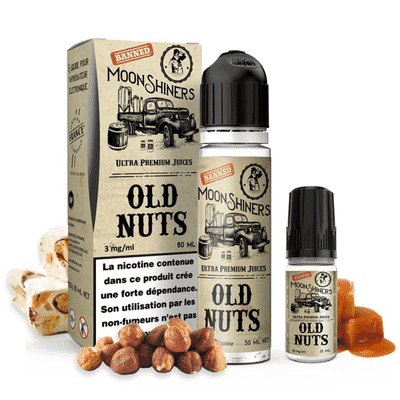 E Liquide Old Nuts 50ml (+ 1 ou 2 Boosters de Nicotine) - Moonshiners