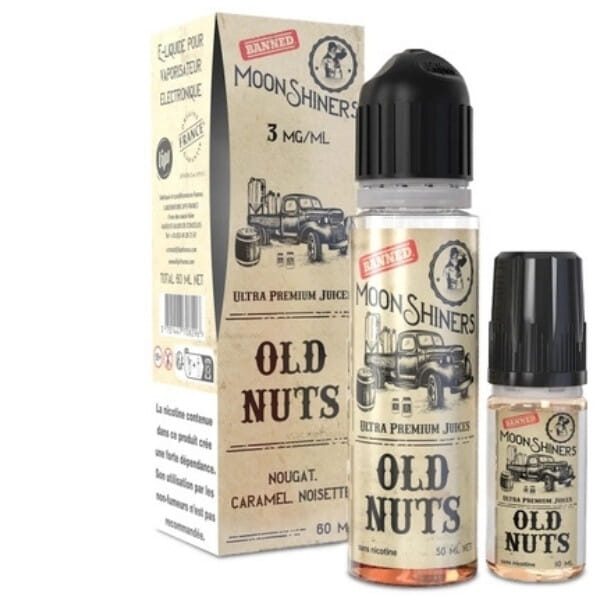 E Liquide Old Nuts 50ml (+ 1 ou 2 Boosters de Nicotine) - Moonshiners