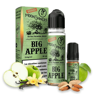 E Liquide Big Apple 50ml (+ 1 ou 2 Boosters de Nicotine) - Moonshiners