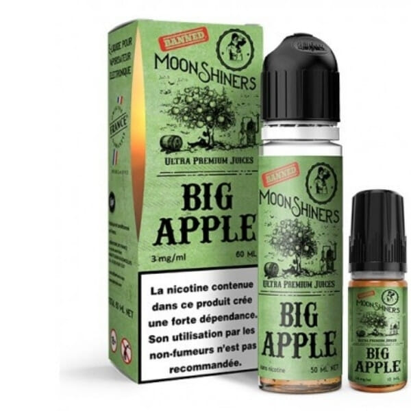 E Liquide Big Apple 50ml (+ 1 ou 2 Boosters de Nicotine) - Moonshiners