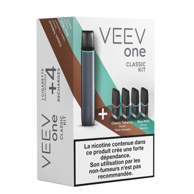 Pack VEEV One Noir Carbone + 4 recharges