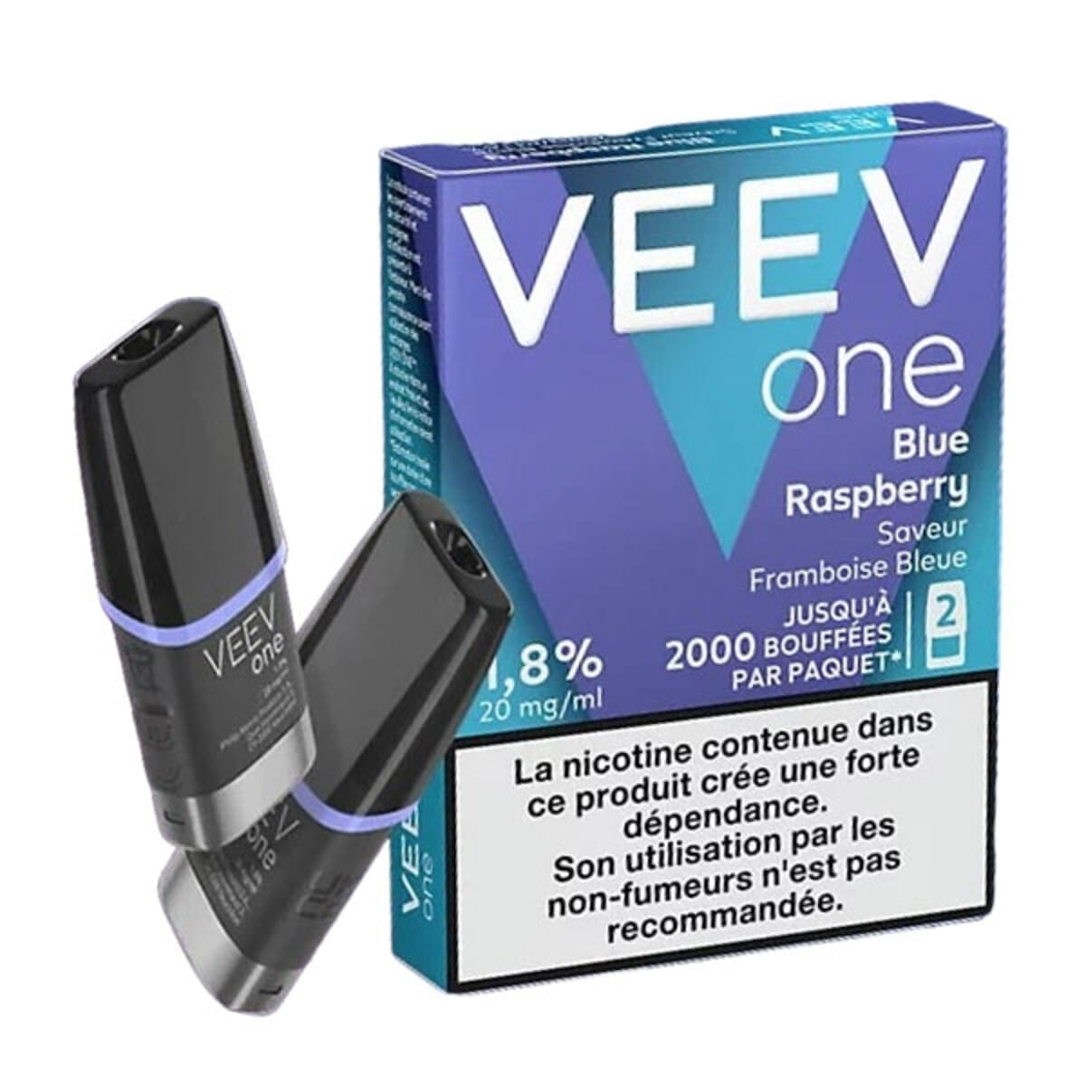 Capsules VEEV One Blue Raspberry Framboise Bleue
