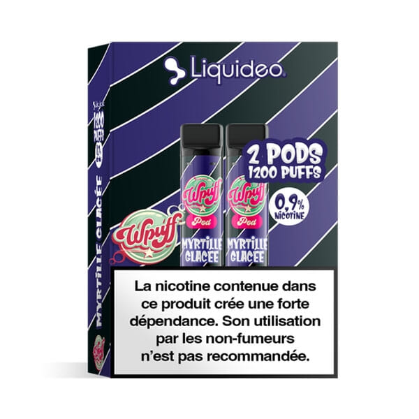 Cartouches Myrtille Glacée Wpuff 1800 - Liquideo