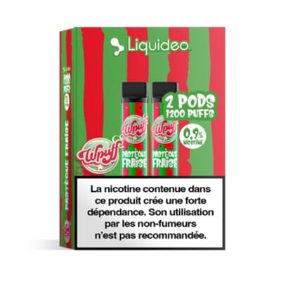 Cartouches Pastèque Fraise Wpuff 1800 - Liquideo