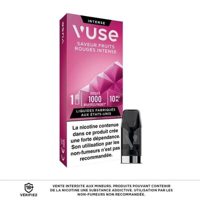 Puff rechargeable Vuse Reload 1000 Box Fruits Rouges Intense - Cigaretteelec Puff rechargeable Vuse Reload 1000 Box Fruits Rouges Intense - Cigaretteelec