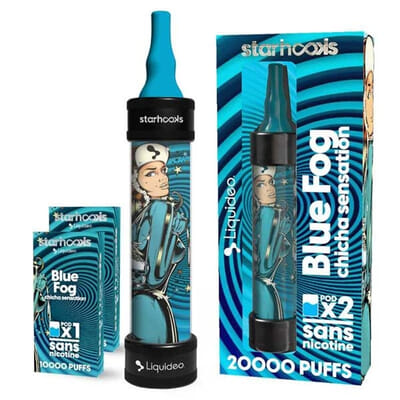 Pack echicha Starhooks Liquideo + 2 recharges Blue Fog