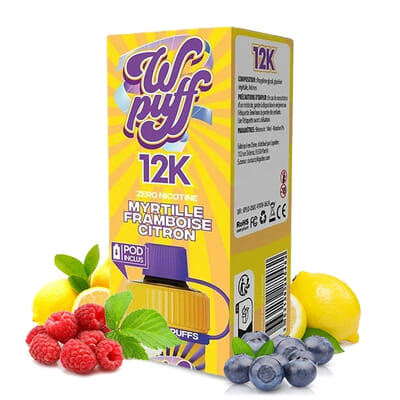 Wpuff 12K Myrtille Framboise Citron - Starter Kit