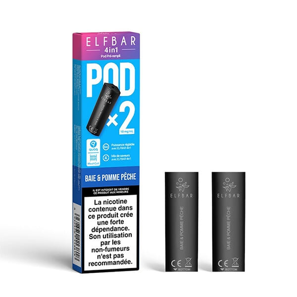 Recharges Elfbar 4in1 Baies et Pomme Pêche X2 - Elfbar image 2