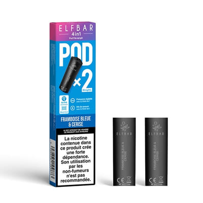 Recharges Elfbar 4in1 Framboise Bleue et Cerise X2 - Elfbar