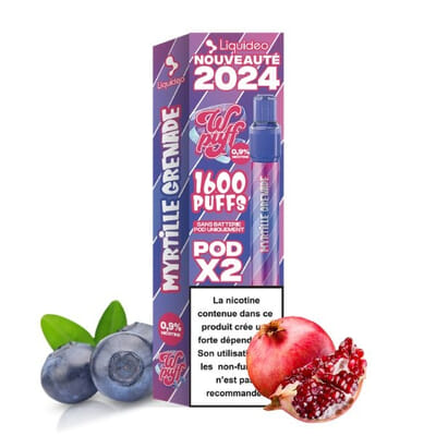 Recharges Myrtille Grenade Wpuff Pod 2.0 - Liquideo
