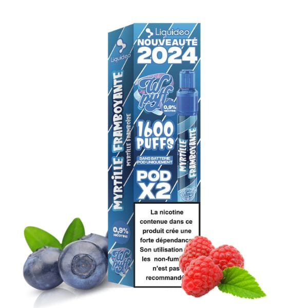 Recharges Myrtille Framboyante Wpuff Pod 2.0 - Liquideo