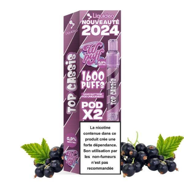 Recharges Top Cassis Wpuff Pod 2.0 - Liquideo