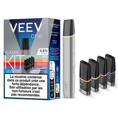 Pack VEEV One Gris métallique + 4 recharges