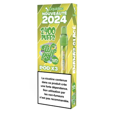 Wpuff Pods 2.0 ananas glacé - Starter Kit (batterie +3pods)
