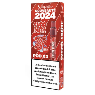 Wpuff Pods 2.0 Grosse Fraise - Starter Kit (batterie + 3 pods)