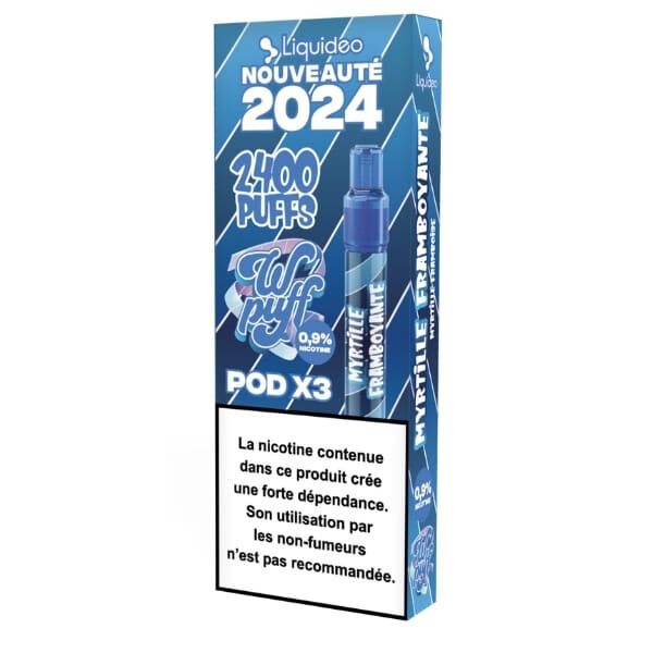 Wpuff Pods 2.0 Myrtille Framboyante - Starter Kit (batterie + 3 pods)