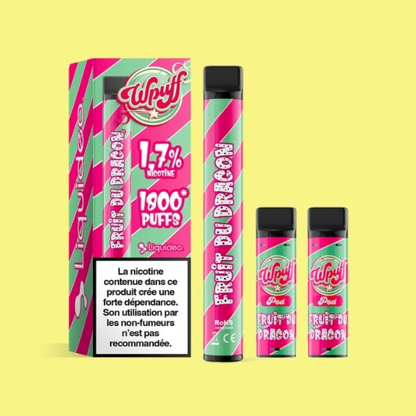 Kit WPuff 1800 - Fruit du Dragon - 1 batterie + 3 pods image 3