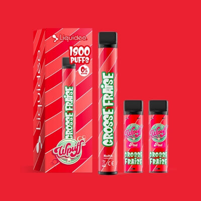 Kit WPuff 1800 - Grosse fraise - 1 batterie + 3 pods