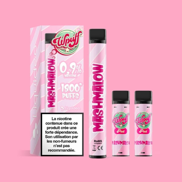 Kit WPuff 1800 - Mashmalow - 1 batterie + 3 pods image 2