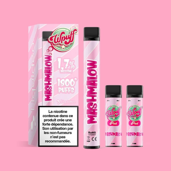 Kit WPuff 1800 - Mashmalow - 1 batterie + 3 pods image 3