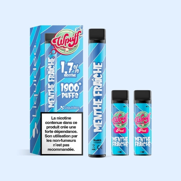 Kit WPuff 1800 - Menthe fraîche - 1 batterie + 3 pods image 3