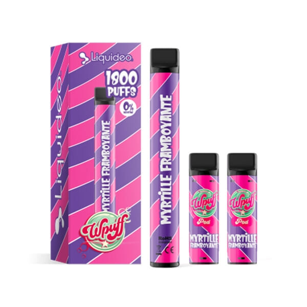 Kit WPuff 1800 - Myrtille framboyante - 1 batterie + 3 pods