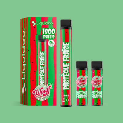 Kit WPuff 1800 - Pastèque Fraise - 1 batterie + 3 pods
