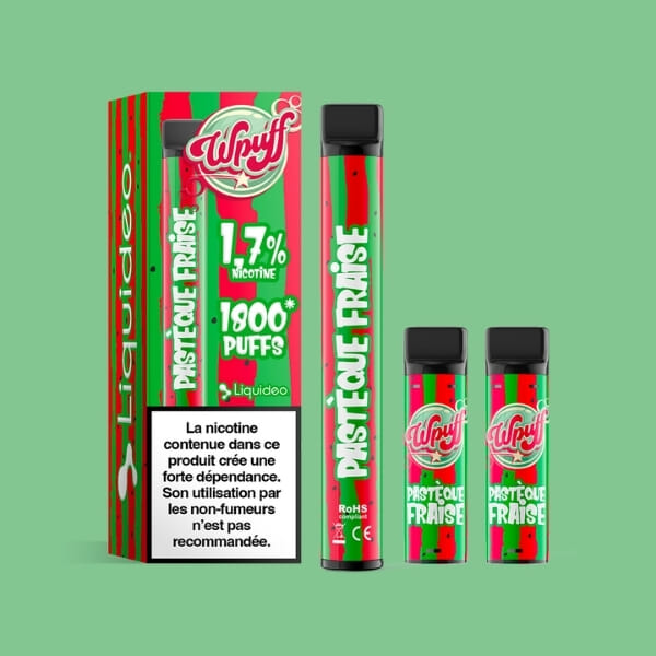 Kit WPuff 1800 - Pastèque Fraise - 1 batterie + 3 pods image 3