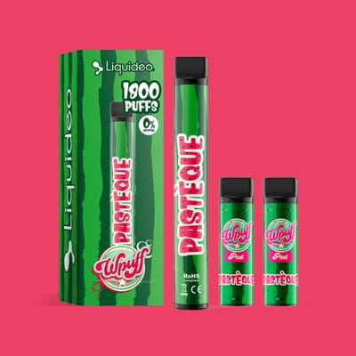 Kit WPuff 1800 -  Pastèque - 1 batterie + 3 pods
