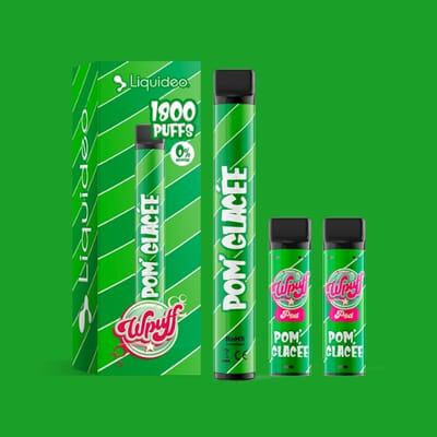 Kit WPuff 1800 - Pomme glacée - 1 batterie + 3 pods