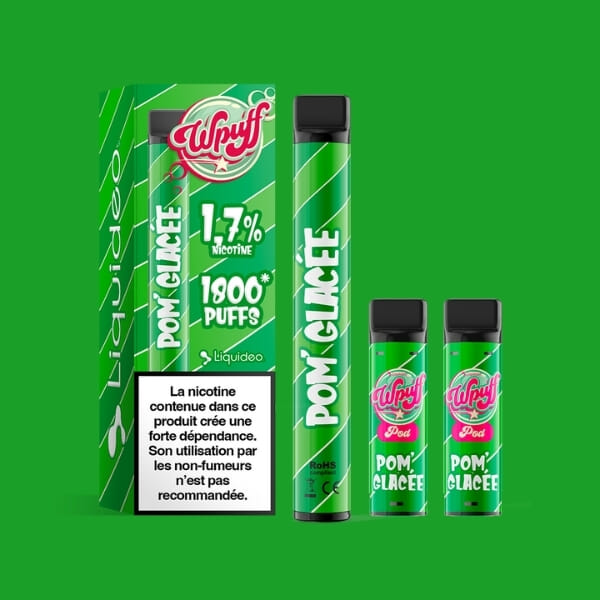 Kit WPuff 1800 - Pomme glacée - 1 batterie + 3 pods image 3