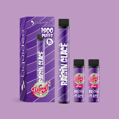 Kit WPuff 1800 - Raisin glacé - 1 batterie + 3 pods
