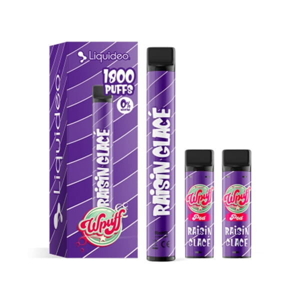 Kit WPuff 1800 - Raisin glac&eacute; - 1 batterie + 3 pods 