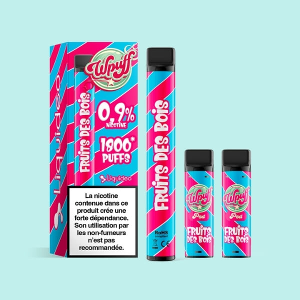 Kit WPuff 1800 - Fruits des bois - 1 batterie + 3 pods image 2