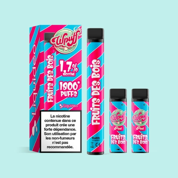 Kit WPuff 1800 - Fruits des bois - 1 batterie + 3 pods image 3