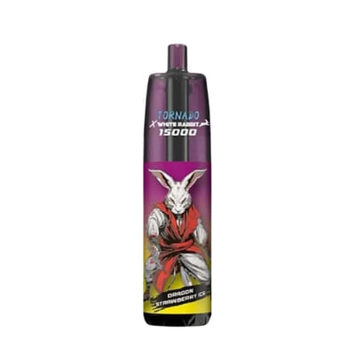 Puff Tornado 15000 - White Rabbit - Dragon Strawberry Ice