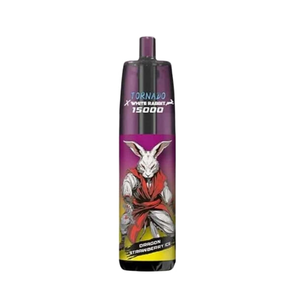 Puff Tornado 15000 - White Rabbit - Dragon Strawberry Ice