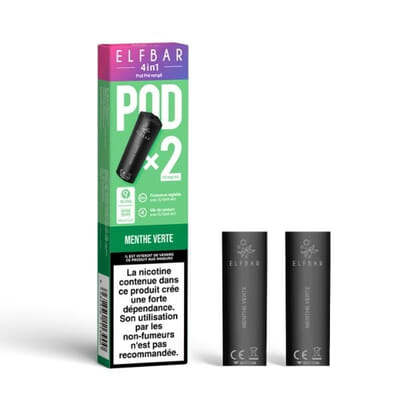 Recharges Elfbar 4in1 Menthe Verte X2 - Elfbar