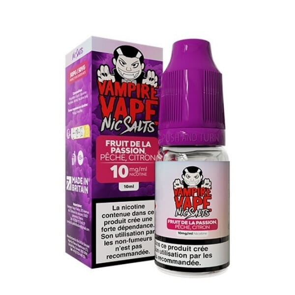 Fruit de la passion Pêche Citron - NicSalts - Vampire Vape