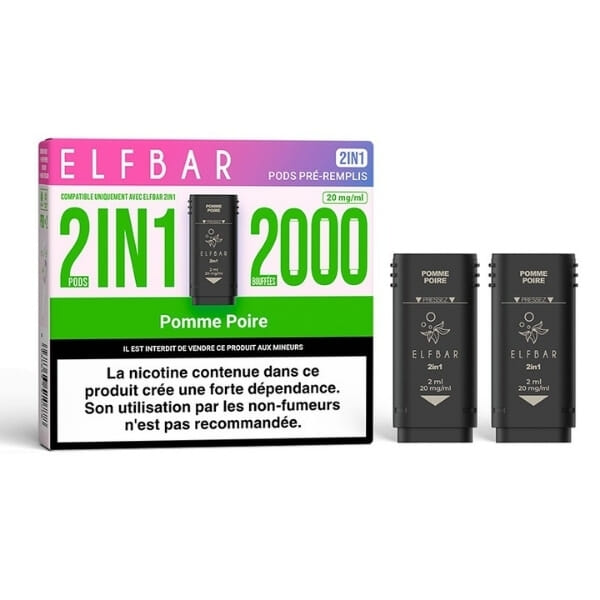 Recharges Elfbar 2in1 Pomme Poire - Elfbar