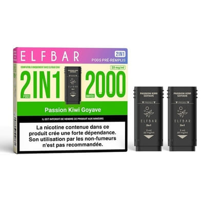 Recharges Elfbar 2in1 Passion Kiwi Goyave - Elfbar