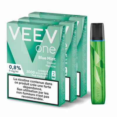 Pack Veev One - Batterie verte + 3 recharges Menthe